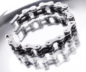Stainless Steel Men's Motorcycle Chain Bracelet, Hypoallergenic Heavy Duty Link Colorado COL030-01