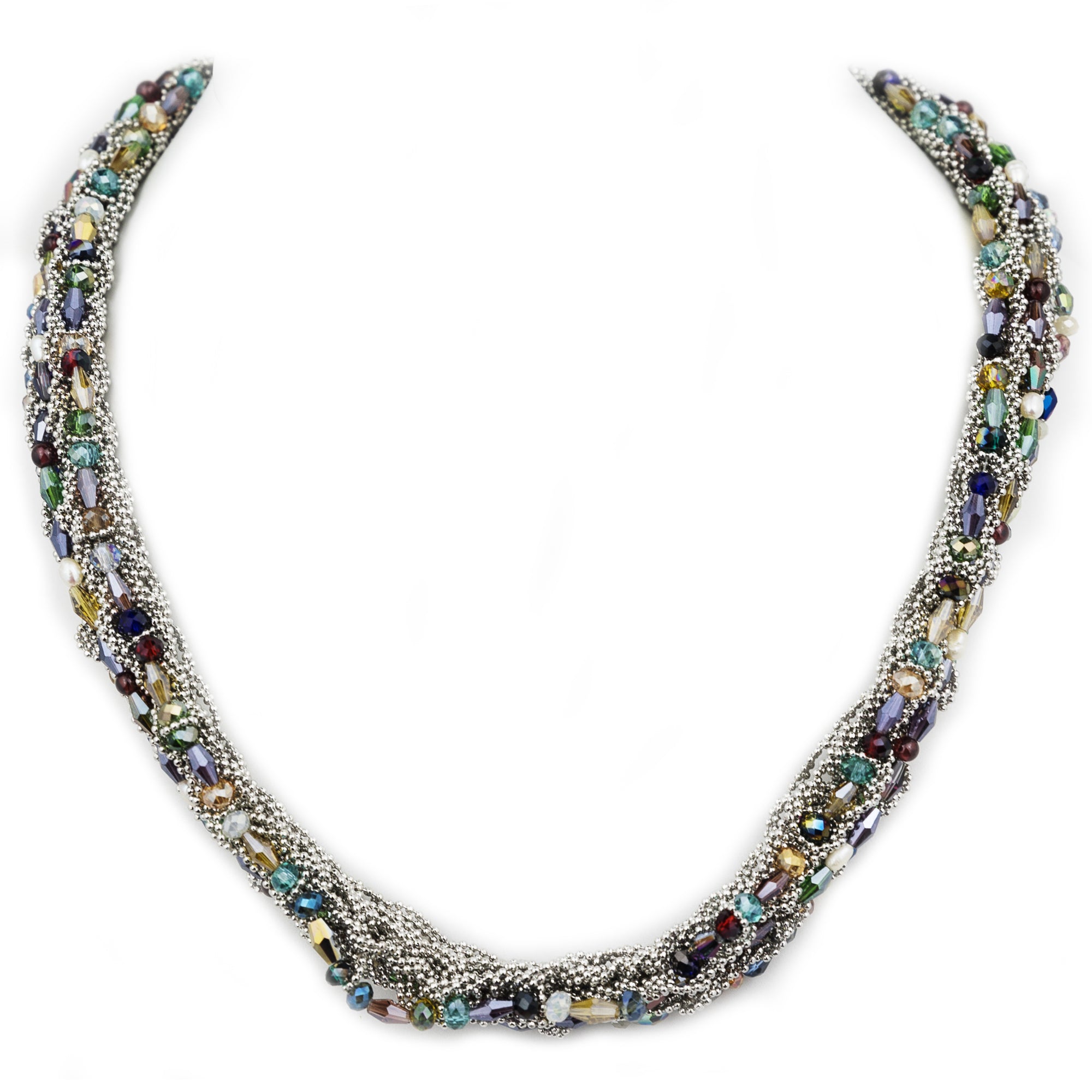 Exquisite Handmade Necklace with Semi-Precious New York, New York Collection N029-01